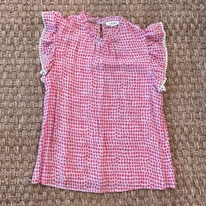 THML Flutter Sleeve Paint Dot Shirt